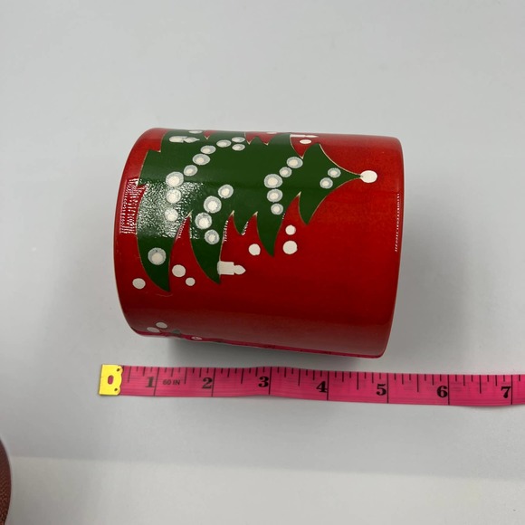 Vintage Christmas Holiday Coffee Mug Cup Waechtersbach Germany Decorated Tree - Picture 3 of 8